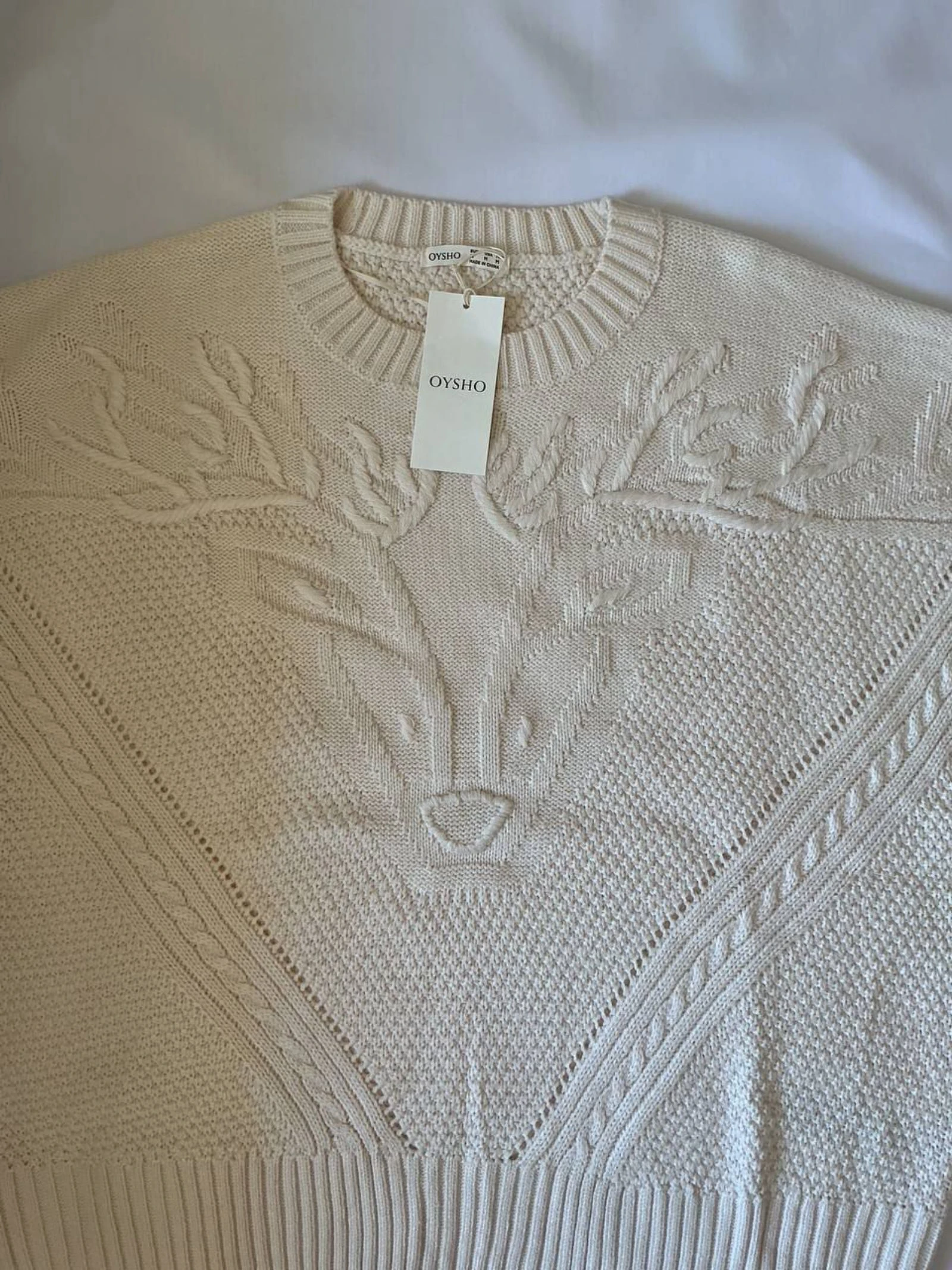 Suéter de inverno Feminino Oysho Bege Tamanho 38 – photo 8